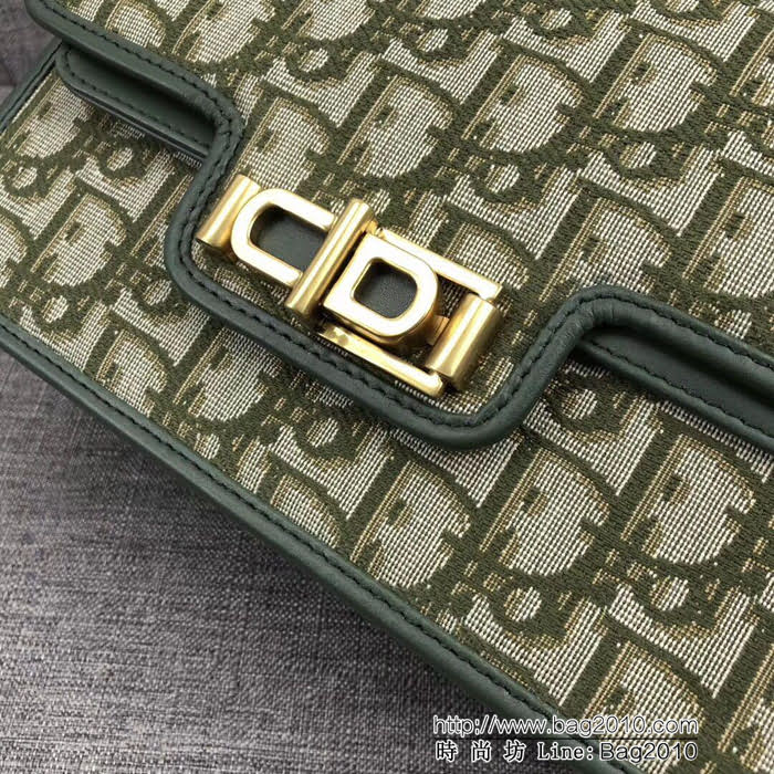 DIOR迪奧 老花布系列 Dior oblique 帆布斜挎包 復古CD扣  zdo1237